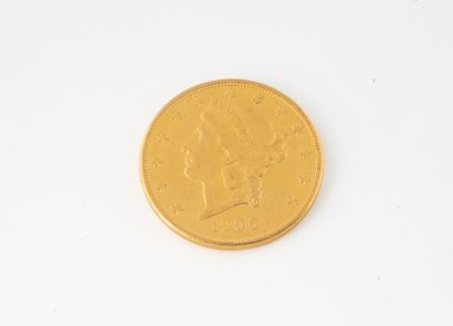 ETATS UNIS
Une pièce de 20 dollars or, 1906.
Poids...