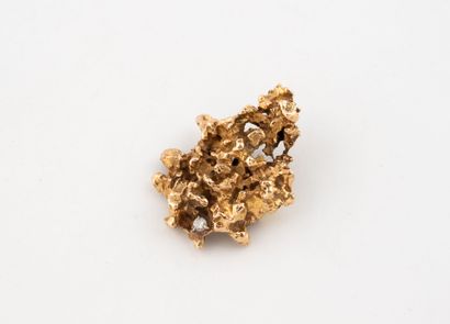 Pendentif en forme de pépite en or jaune...