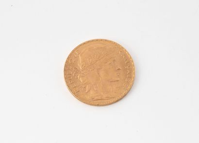 FRANCE 
Une pièce de 20 francs or, 1910.
Poids...