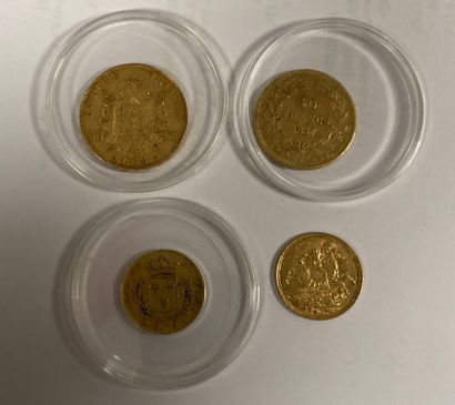 Lot of gold coins including :
1 piece of...