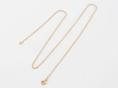 Yellow gold (750) forçat link neck chain.
Spring-ring...