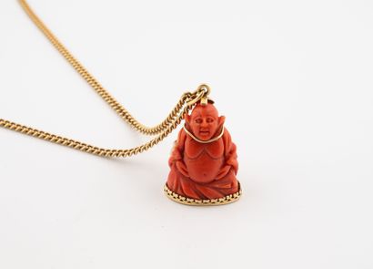 Collier en or jaune (750), formé d'une chaîne...