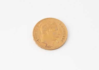 FRANCE 
Pièce de 20 Francs or Napoléon III,...