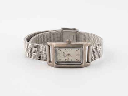 FURLA
Steel ladies' wristwatch, cushion case.
Dial...