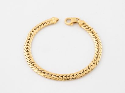 Bracelet articulé en or jaune (750) à maille...