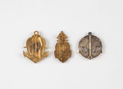 Three badges of the 2nd Chasseurs Laotiens,...