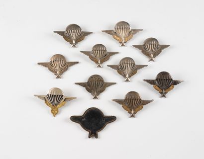 Dix brevets parachutistes : 9 français et...