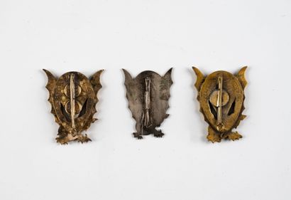 Trois insignes du 3e bataillon Para Vietnamien...