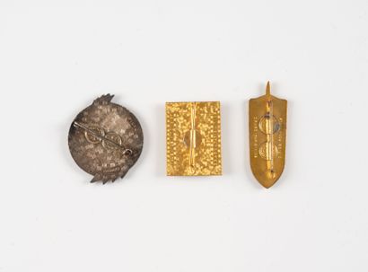 Three badges: Commando no. 45 (D. Rom), GMFV...