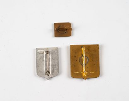 Three badges: 1 Commando d'Afrique (AB) and...