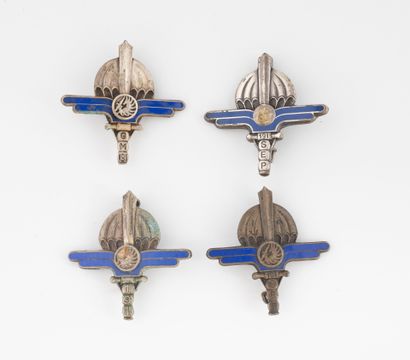 Quatre insignes :191e SEP, 191e groupement,191e...