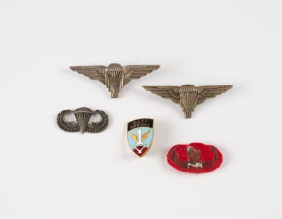 Four metal badges: 2 2nd RCP beret badges...