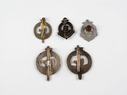 Five badges of the 2nd Shock Battalion. Various...