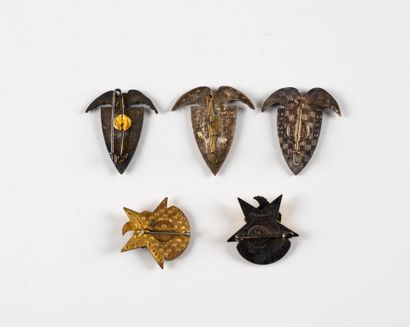 Five badges: 12th Choc (D. Ber and AB) ,14th...