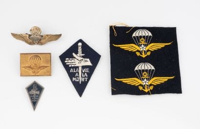 Five Commando Ponchardier badges: one in...