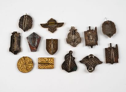 Douze insignes para divers : 3e RPIMa, 10e...