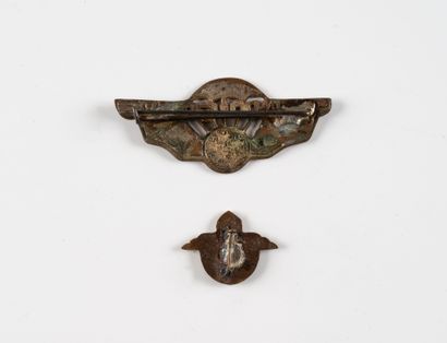 Two Commando Conus badges. A molded and painted...