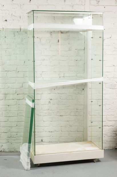 Vitrine en verre à cinq niveaux d'étagère...
