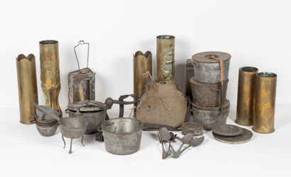 FRANCE
Lot d'équipement 1914-1918 comprenant...