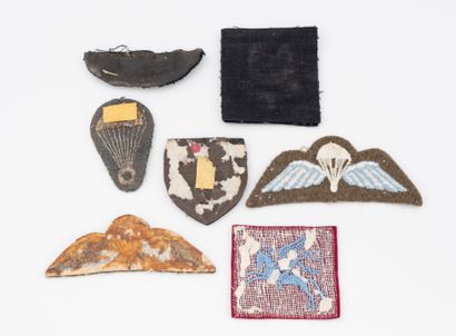 Seven British Para cloth badges.
