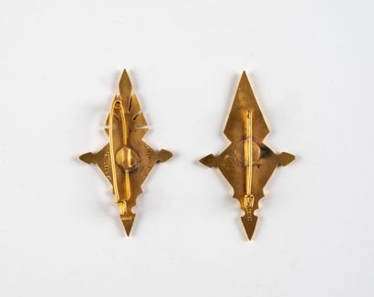 Two badges of the 1er R.E.I. -10e Mixte Légion...