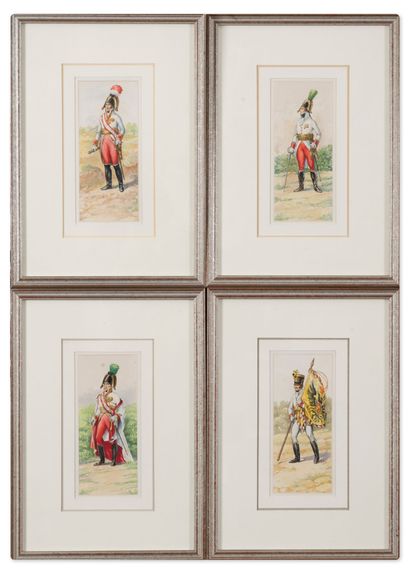 JAD (XXème siècle)
Lot de six aquarelles...