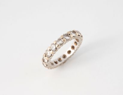 American wedding band in white gold (750)...