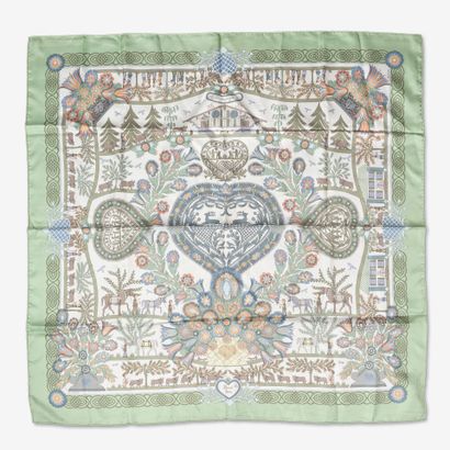HERMES et GUCCI
Lot comprenant trois foulards...