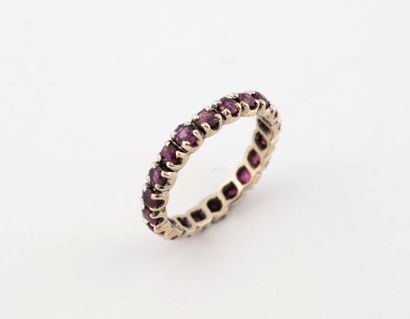 American wedding band in white gold (750)...