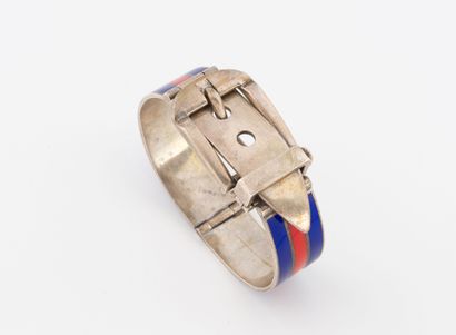 GUCCI
Bracelet ceinture en argent (min.800)...