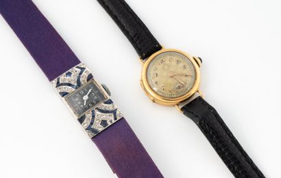 Lot of two ladies' wristwatches including...