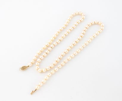 Necklace with one strand of white cultured...
