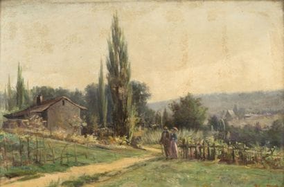 Eugène TANGUY (1830-1899)
Couple se promenant...