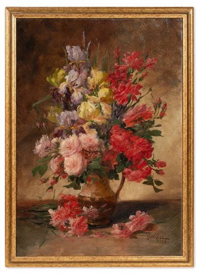 GODCHAUX
Bouquet de fleurs dans un pichet...