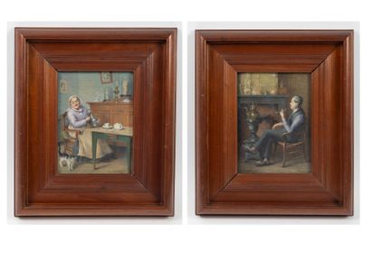 Alfred DESPLANQUES (1853-1930)
Couple.
Deux...