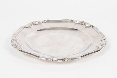 FRANCE,
Plat creux circulaire chantourné...