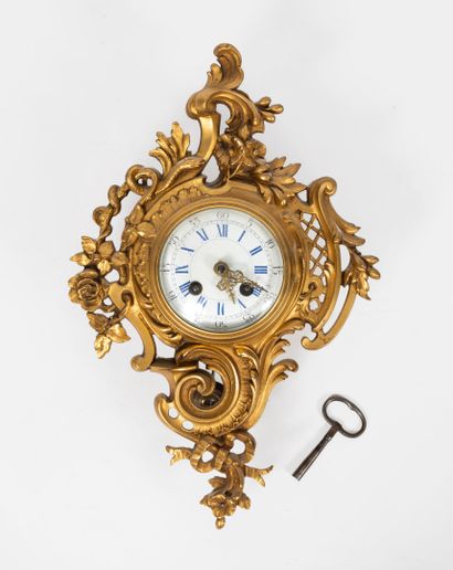 Small ormolu cartel in the form of an openwork...