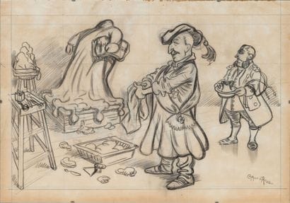 CARAN D'ACHE (1858-1909)
Deux dessins humoristiques...