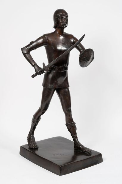École française du XXème siècle 
Man in armor...