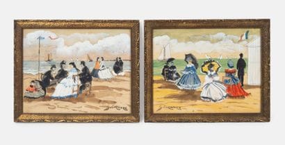 Gaston CORMIERE (1858 - 1943)
Élégantes sur...