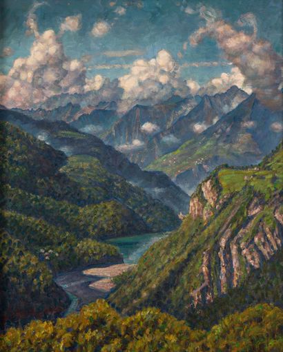 Oskar NUSSIO (1899-1976)
Berg, Panorama,...