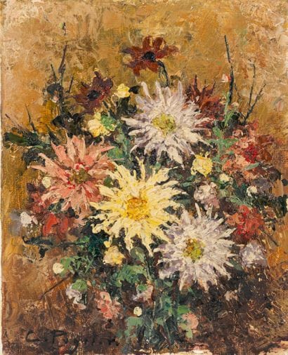 Roger PUGET (1911-2002) 
Bouquet de fleurs.
Huile...