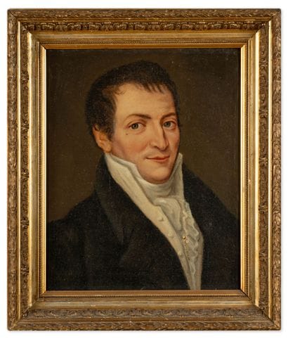 Ecole française vers 1830
Portrait d'homme...