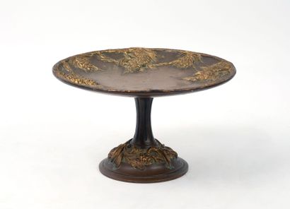 A partially gilt bronze lot comprising a...