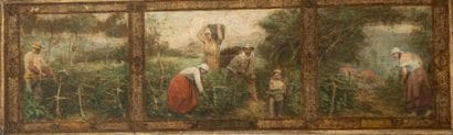 Ecole française du XIXème siècle
Scènes agricoles...