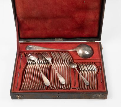 Partie de ménagère en argent (950) modèle...