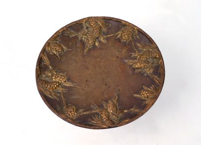 A partially gilt bronze lot comprising a...