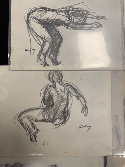 Paul HUBAY (1930-1994)
Ensemble de 11 dessins.
Différentes...