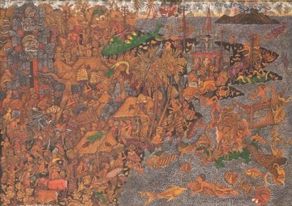 Ida Wayan BENDI (1950-2020)
Batuan Bali.
Oil...