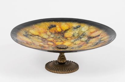 René BONHOMME
Enameled bowl and bronze base.
Signed...